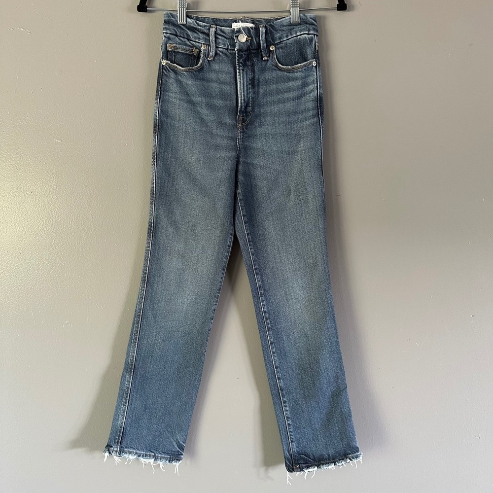 Good American‎ Good Curve Straight Super Hi-Rise Jeans Lyocell Blend 0/25